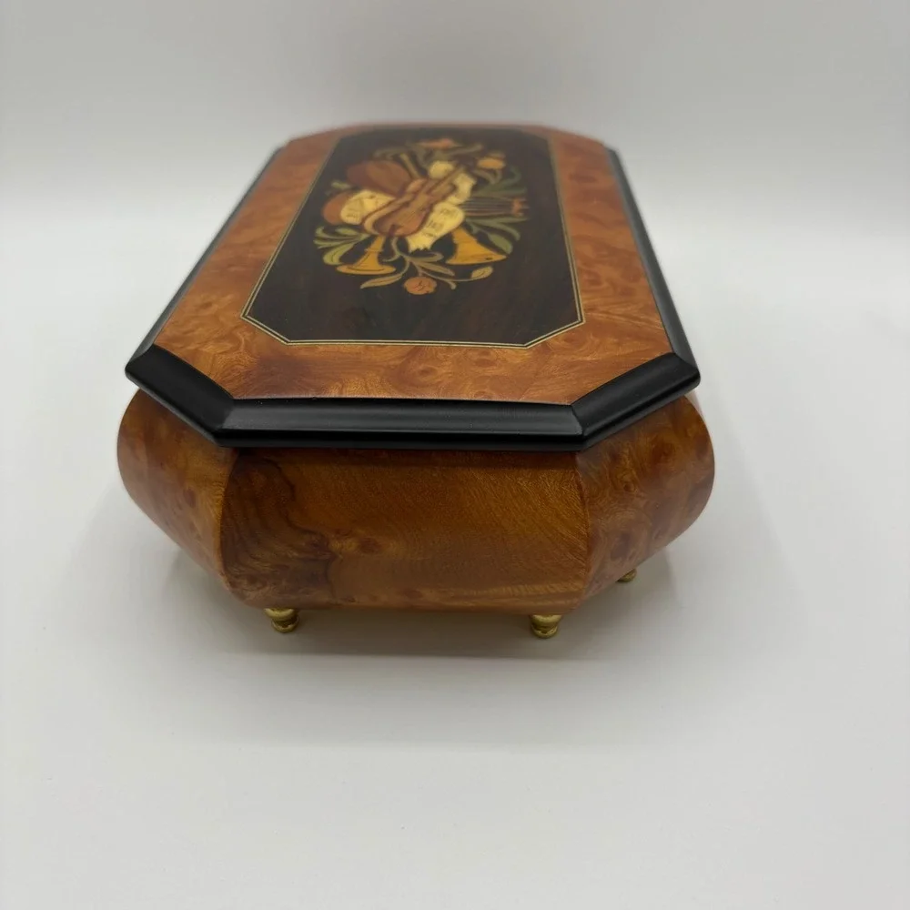 Reuge Music Swiss Octagon Inlaid Music Box Lara's Theme‎ Lara's Theme By M Jarre